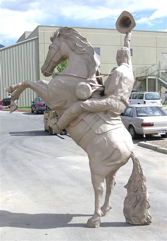 End of the Cattle Drive (Horse & Cowboy) Sculpture