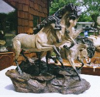 ''Still Free'' Horses Sculpture