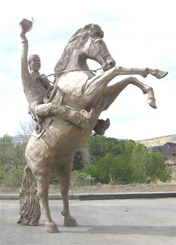 End of the Cattle Drive (Horse & Cowboy) Sculpture