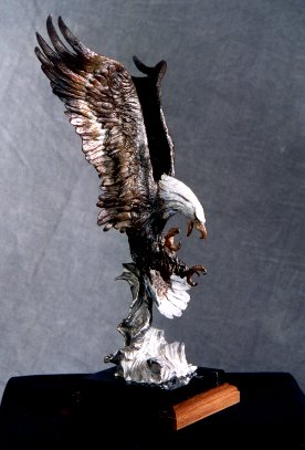 Fire & Ice - Bald Eagle Sculpture