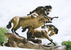 ''Still Free'' Horses Sculpture